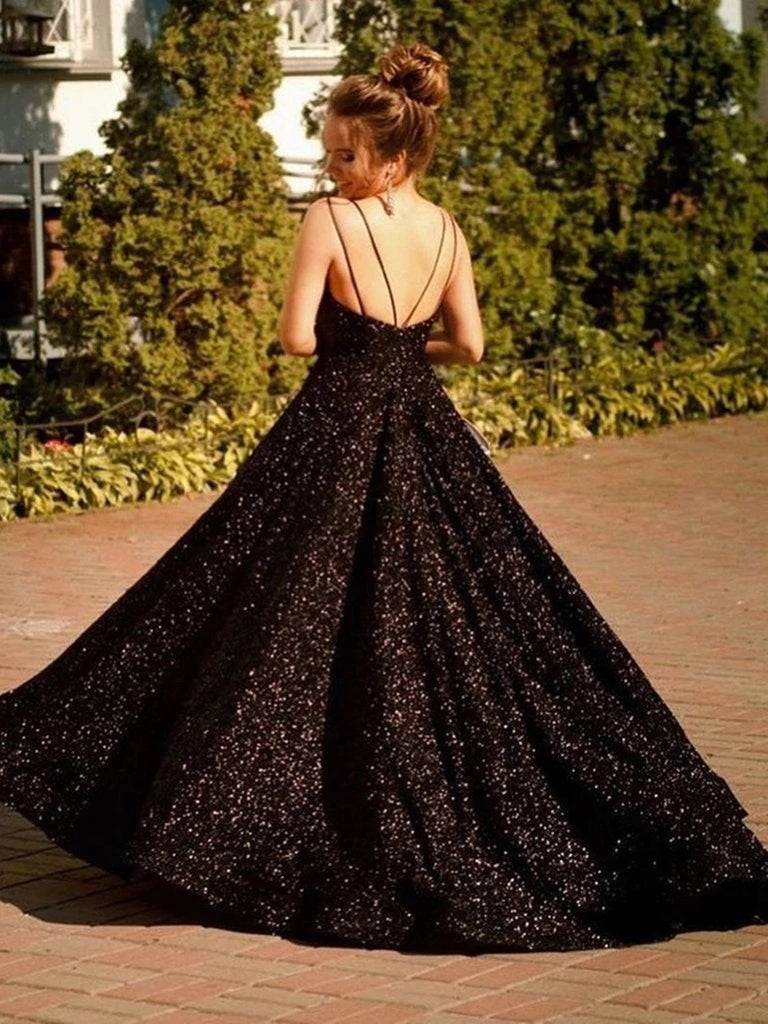 Shop women's dresses ➤ online dress shop Milla | USA | Long sleeve black  sequin dress, Black sequin dress, Sparkly gown